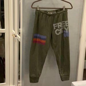 Free City Olive green joggers